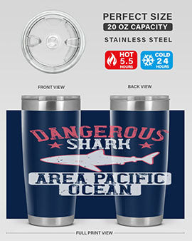 dangerous shark area pacific ocean Style 92#- shark  fish- Tumbler