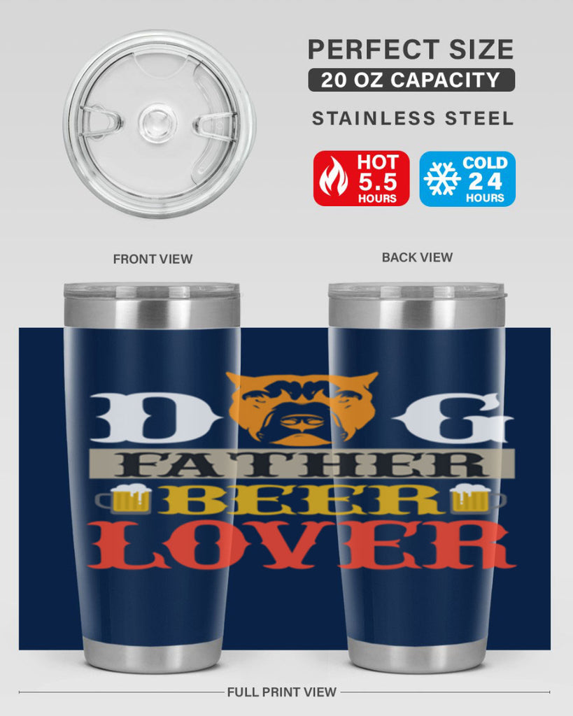 dog father beer lover 116#- beer- Tumbler