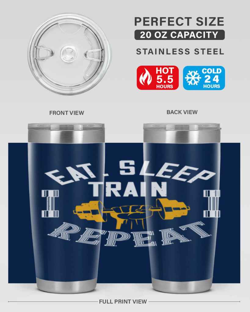 eat sleep train rapid 56#- gym- Tumbler