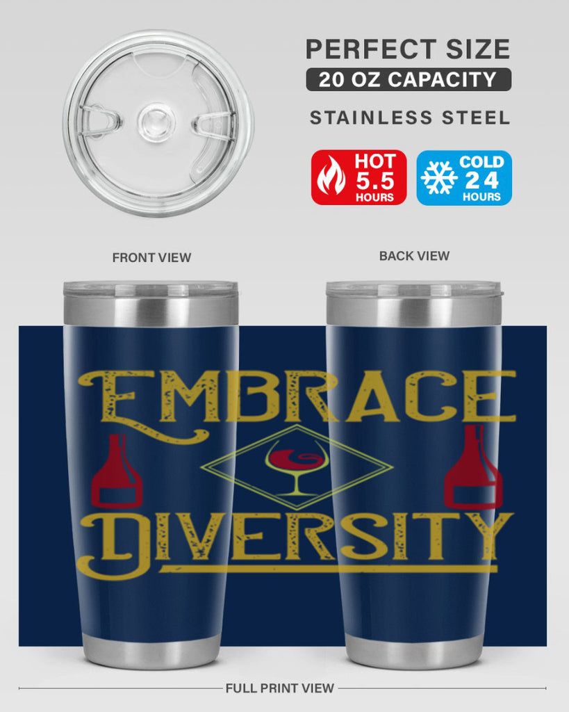 embrace diversity 218#- wine- Tumbler