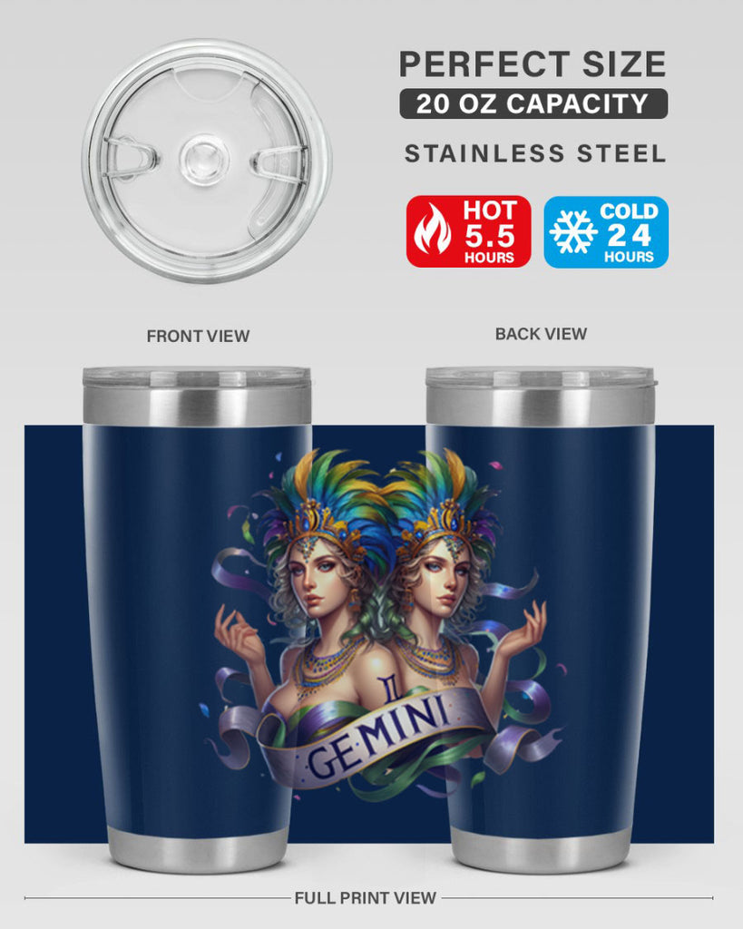 gemini 243#- zodiac- Tumbler