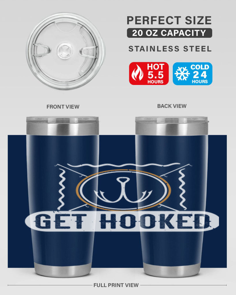 get hooked 264#- fishing- Tumbler