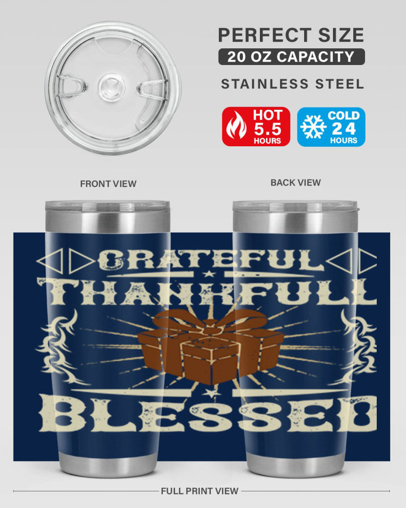 grateful thankfull blessed 40#- thanksgiving- Tumbler