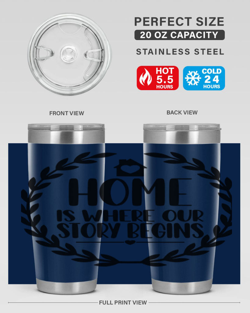 home is where our story begins 12#- home- Tumbler