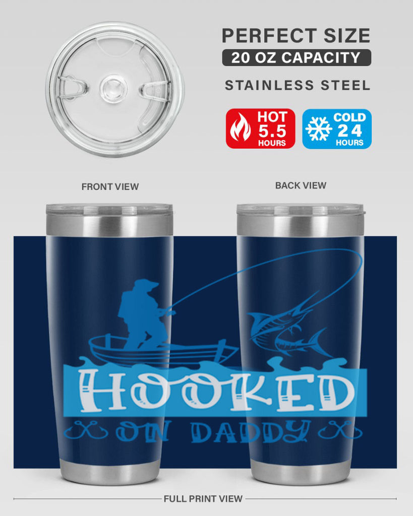 hooked on daddy 218#- fishing- Tumbler