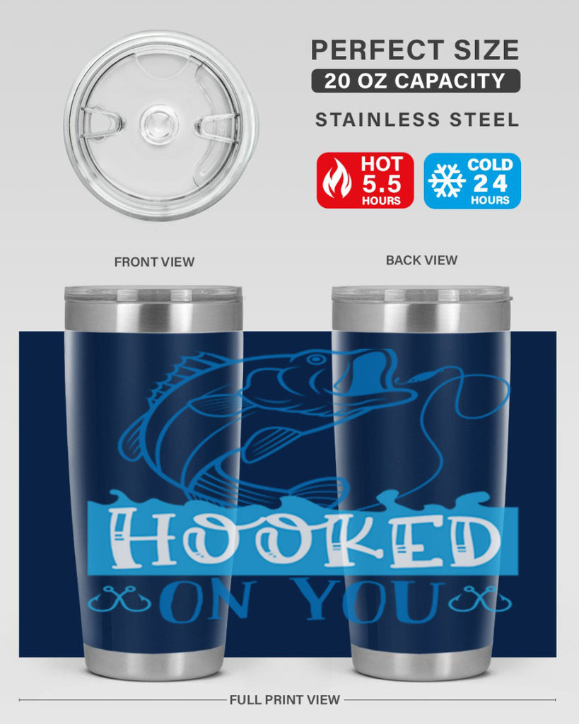 hooked on you 214#- fishing- Tumbler