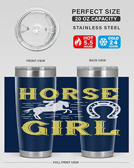 horse girl Style 51#- horse- Tumbler