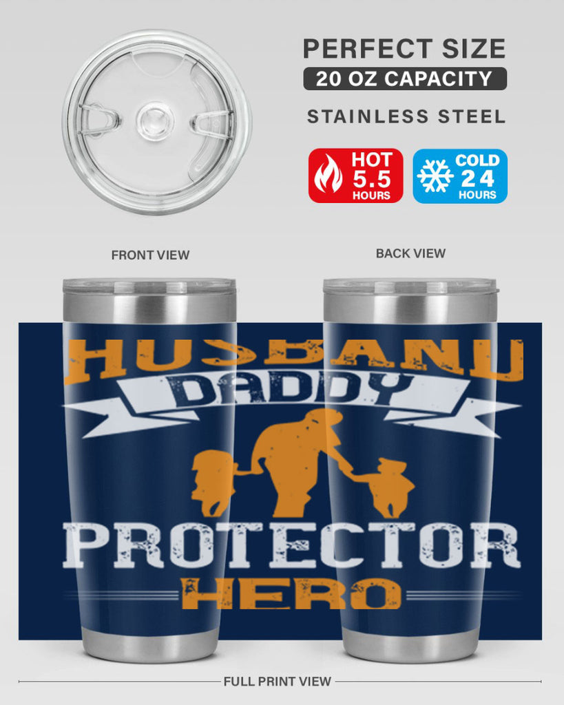 husband daddy protector hero 252#- fathers day- Tumbler