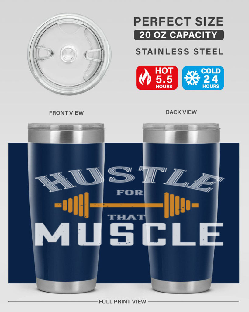 hustel for that muscle 92#- gym- Tumbler
