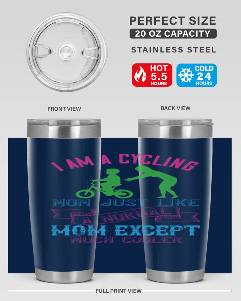 i am a cycling mom just like a normal 164#- mom- Tumbler