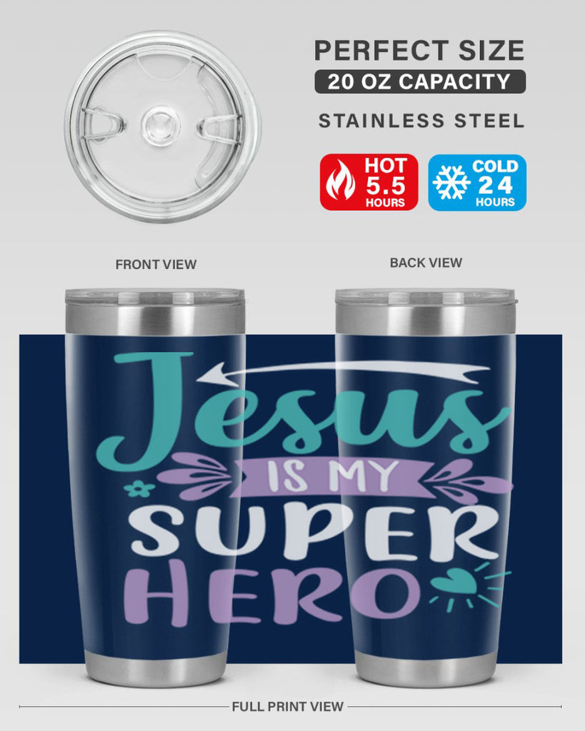 jesus is my superhero 71#- easter- Tumbler