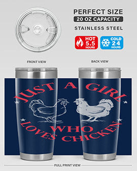 just a girl who loves chicken Style 3#- chicken- Tumbler