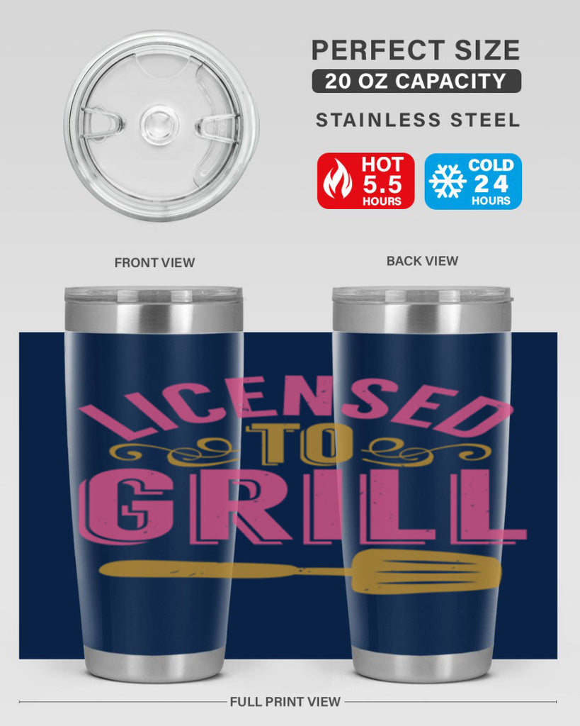 licensed to grill 24#- bbq- Tumbler