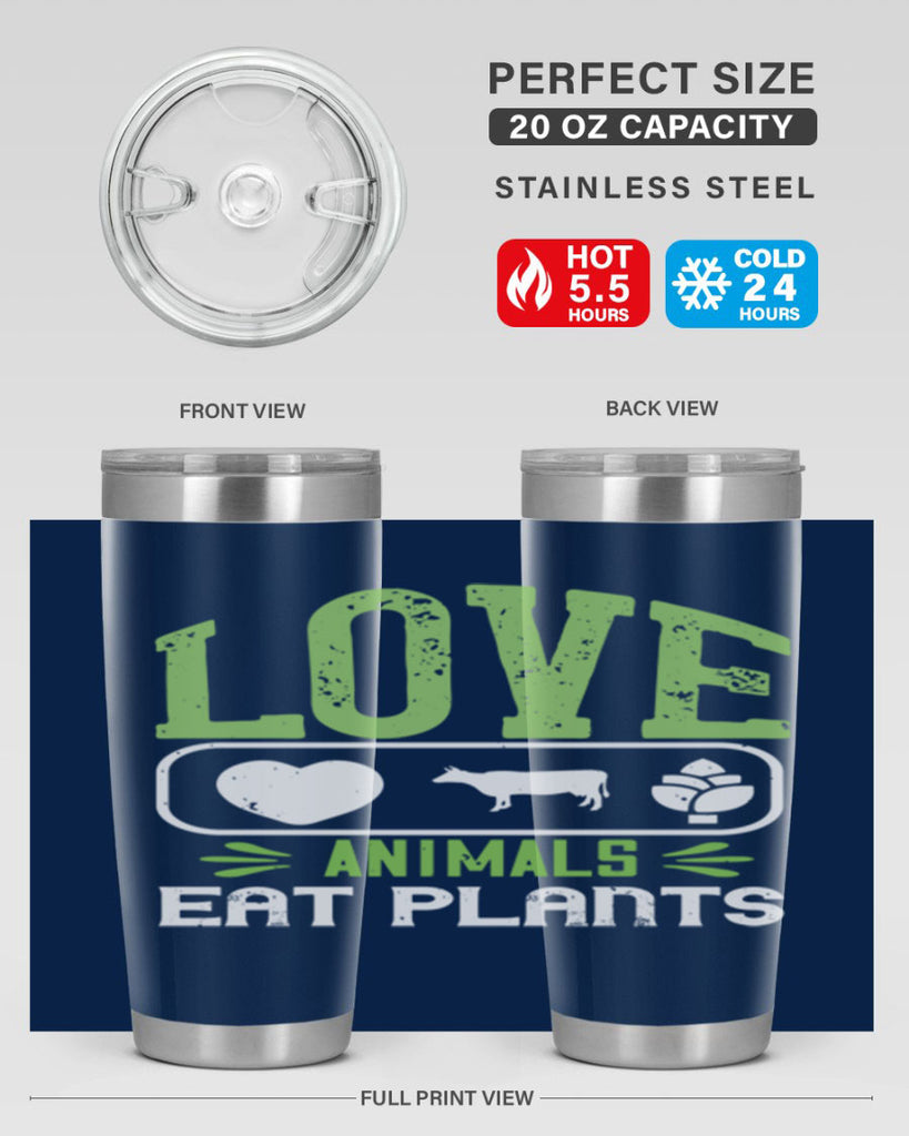 love animals eat plants 33#- vegan- Tumbler