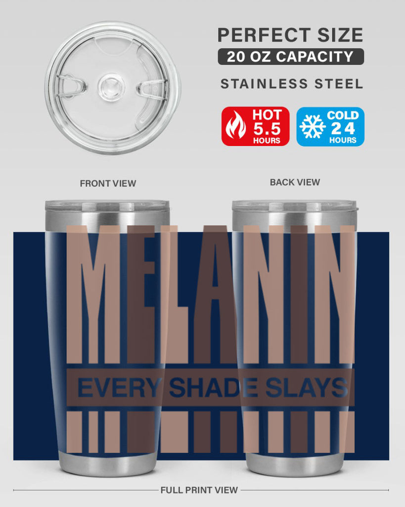 melanin every shade slays 90#- black words phrases- Cotton Tank