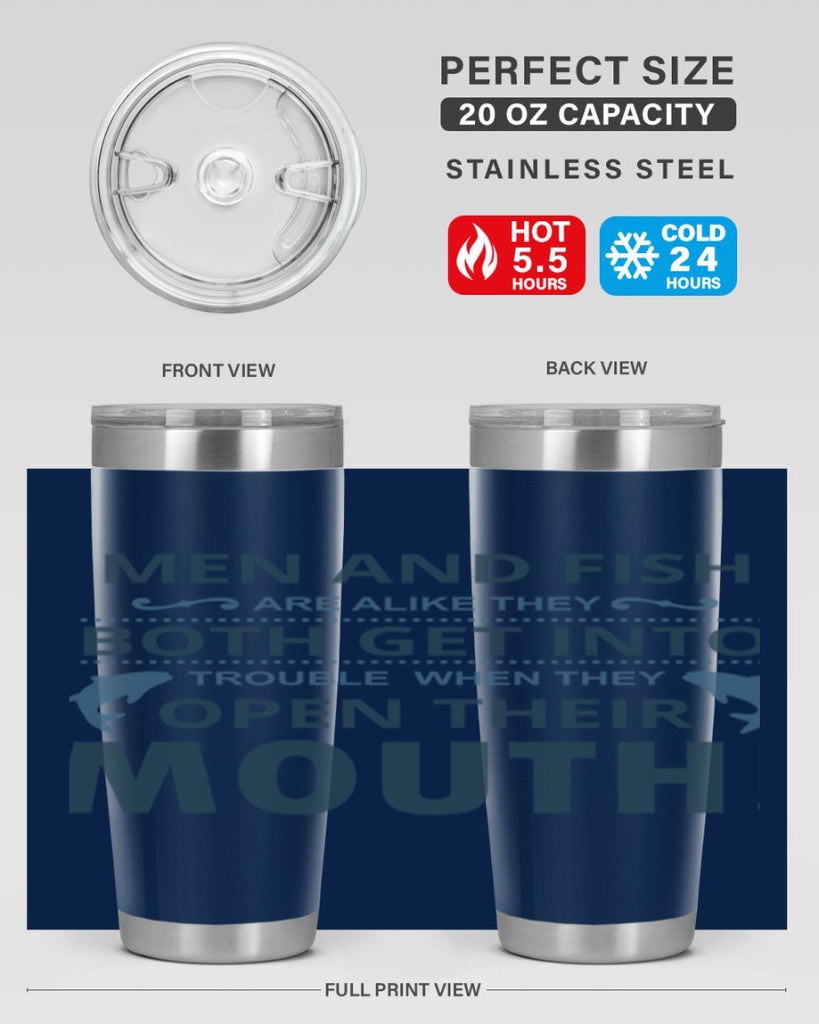 men fish 52#- fishing- Tumbler