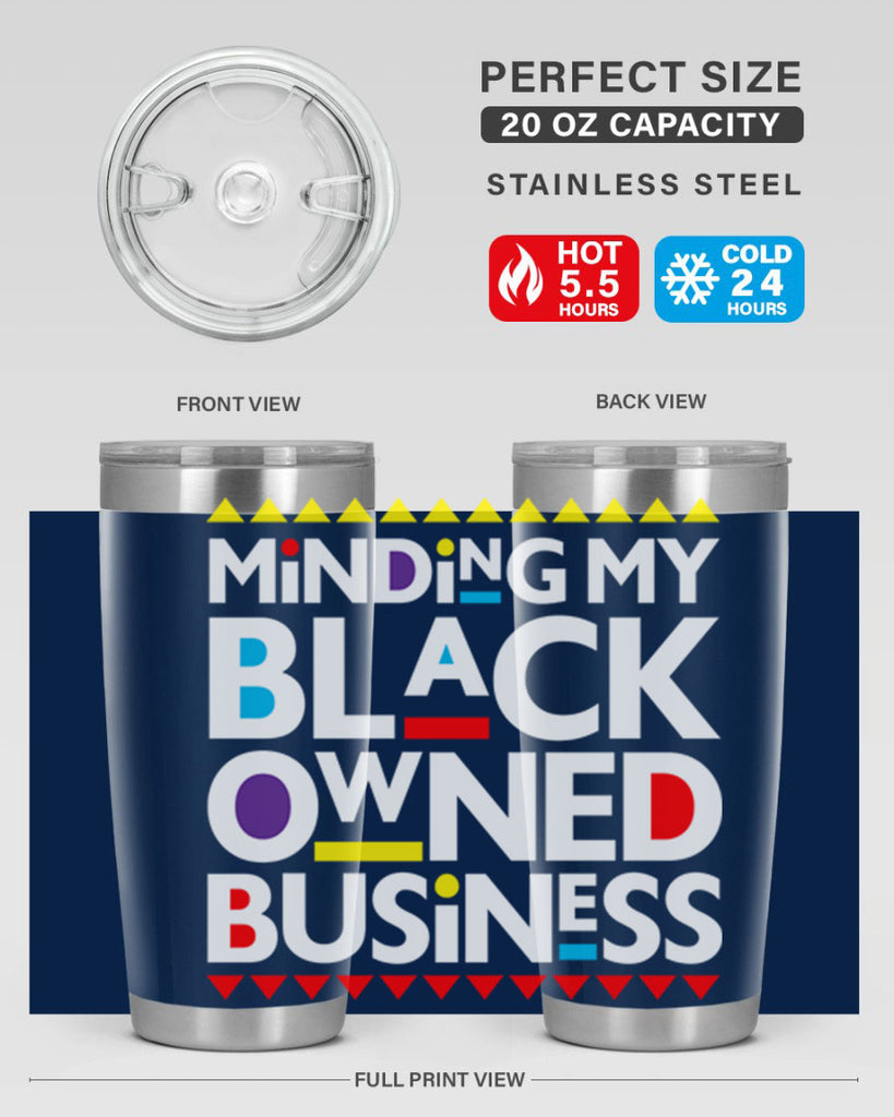 minding my black ownedbusiness 68#- black words phrases- Cotton Tank