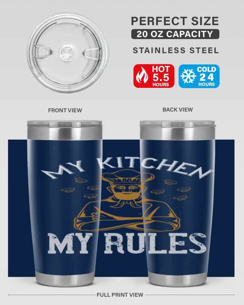 my kitchen my rules 15#- cooking- Tumbler