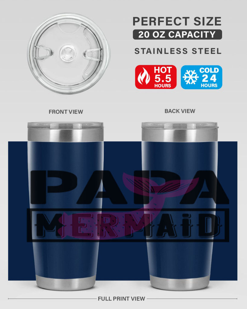 papa mermaid 533#- mermaid- Tumbler