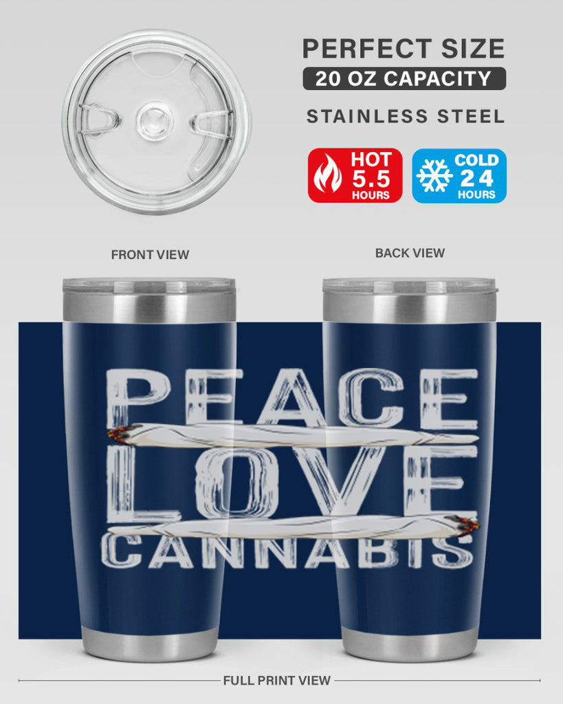 peace love cannabis 216#- marijuana- Tumbler