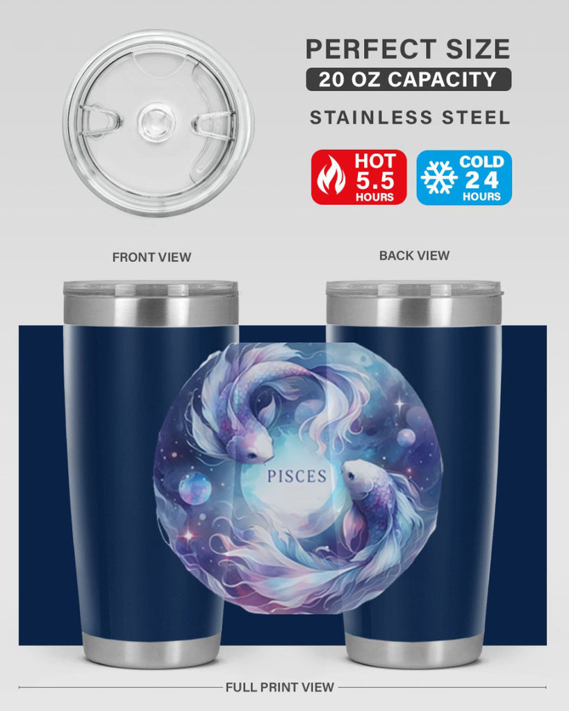 pisces 348#- zodiac- Tumbler