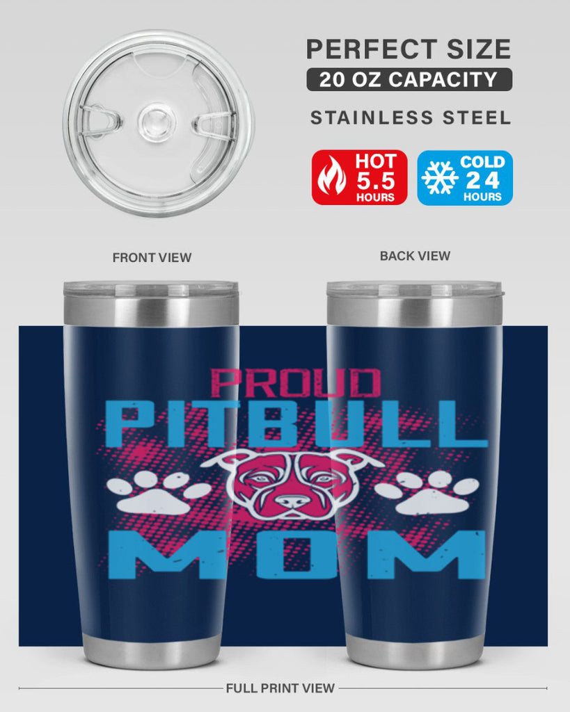 proud pitbull mom 70#- mom- Tumbler