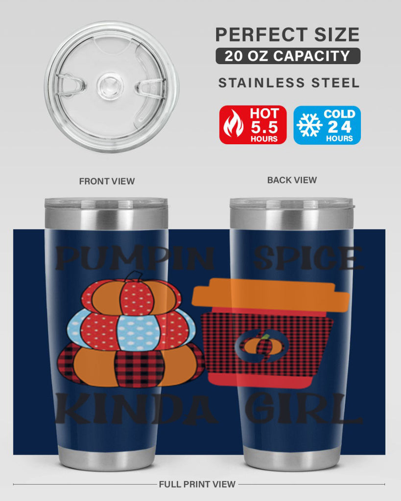 pumpkin spice kinda girl 551#- fall- Tumbler