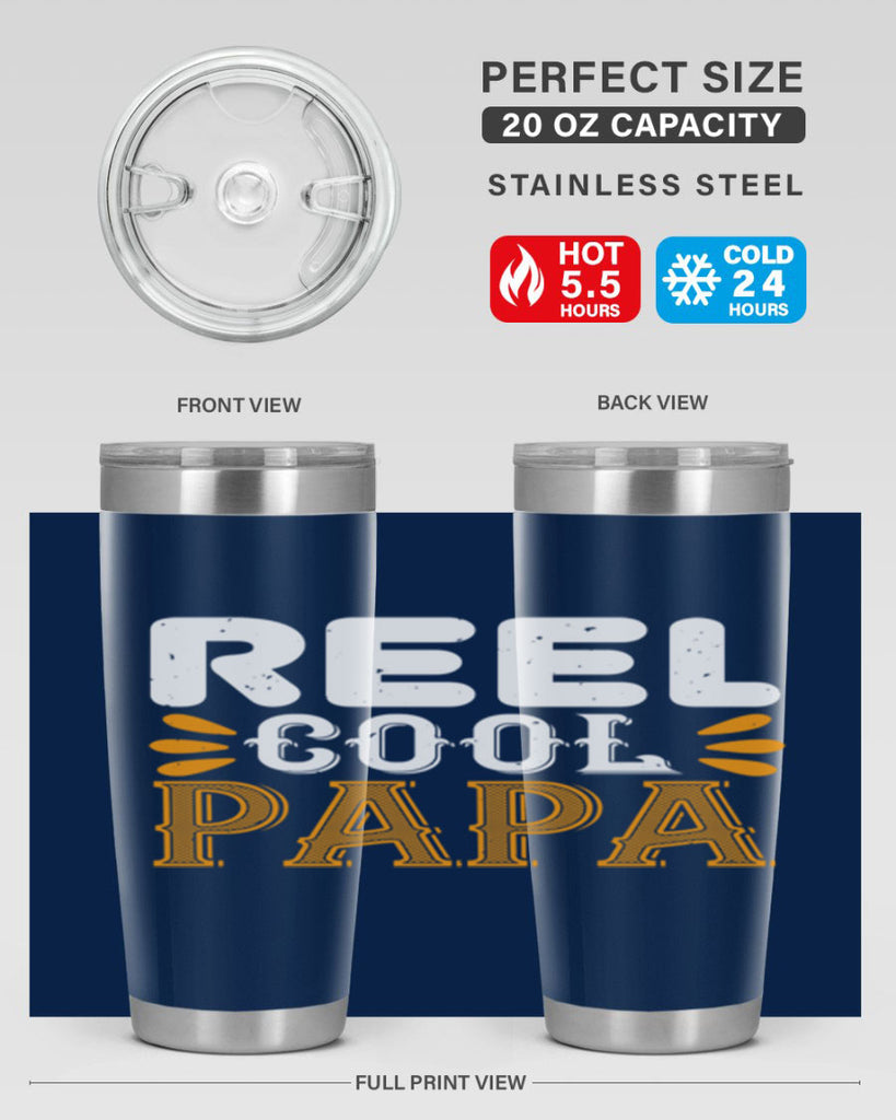 reel cool papa 12#- grandpa - papa- Tumbler