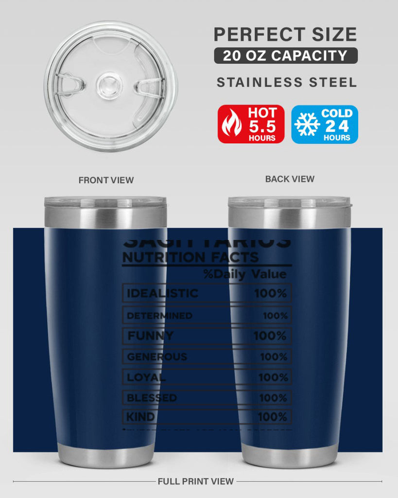 sagittarius Nutrition Facts 400#- zodiac- Tumbler