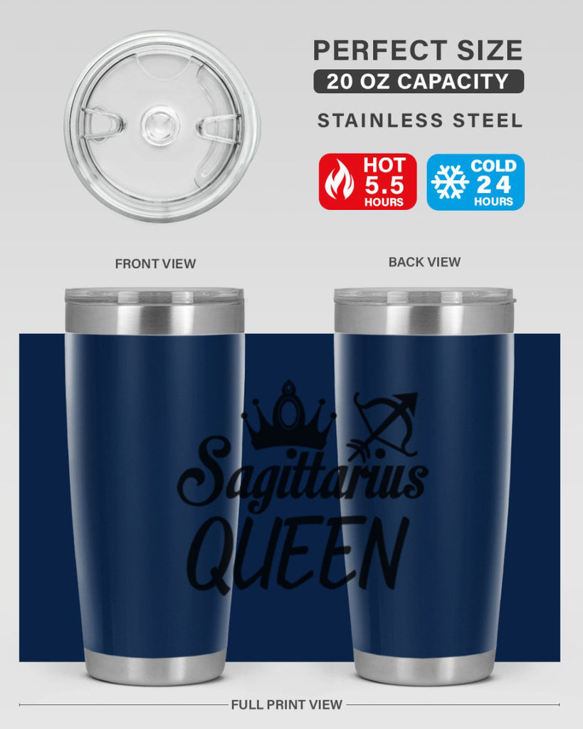 sagittarius queen 412#- zodiac- Tumbler