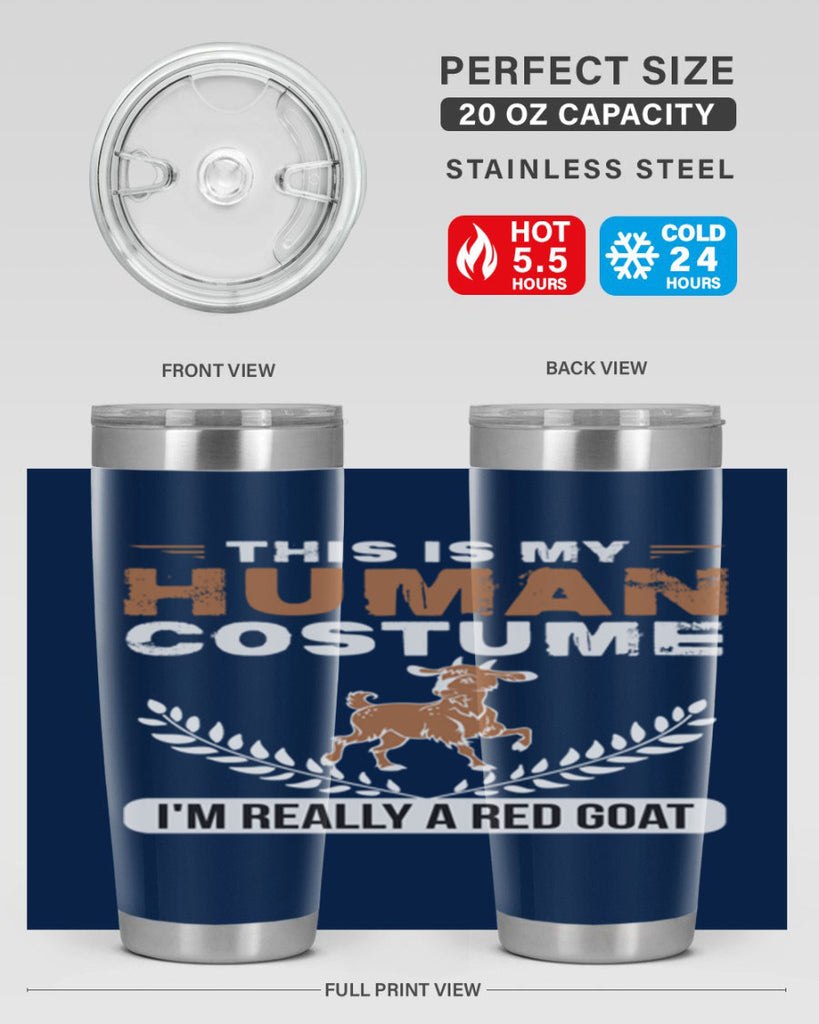 this is my human costume im really a red goat Style 1#- goat- Tumbler