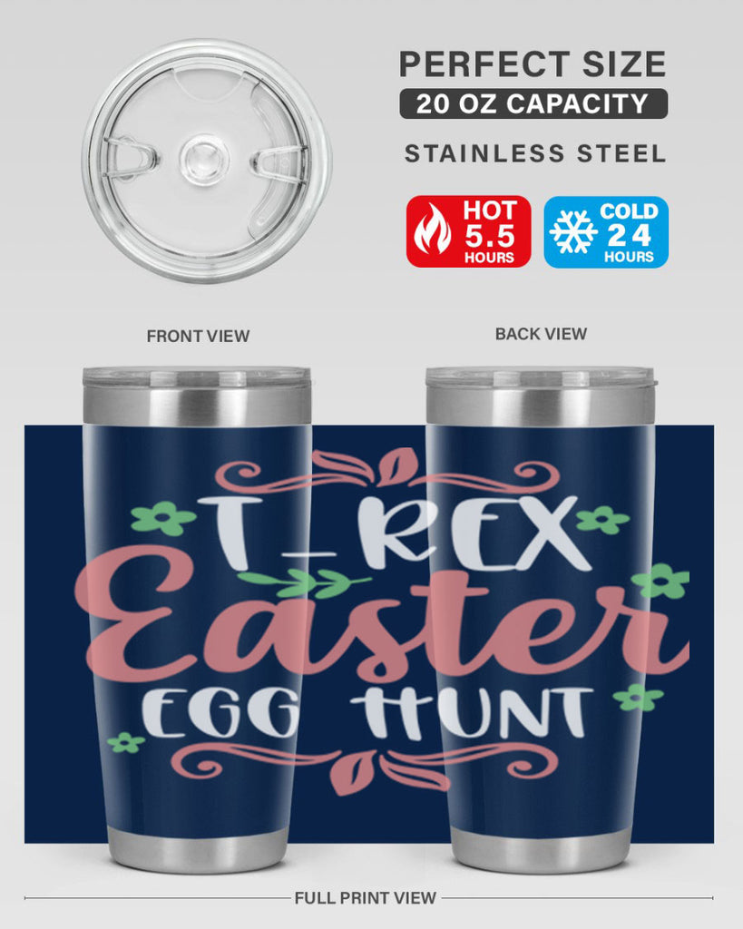 trex easter egg hunt 6#- easter- Tumbler