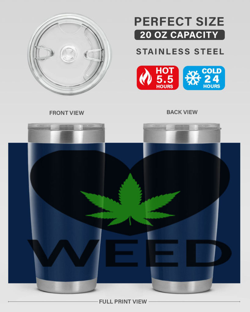 weed cannabis 284#- marijuana- Tumbler