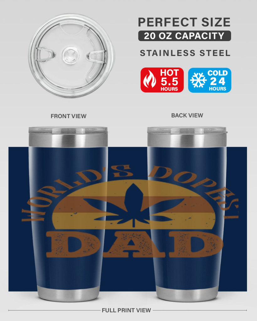 world’s dopest dad 137#- fathers day- Tumbler