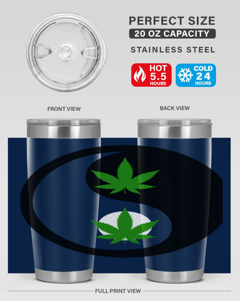 yin and yang weed 311#- marijuana- Tumbler