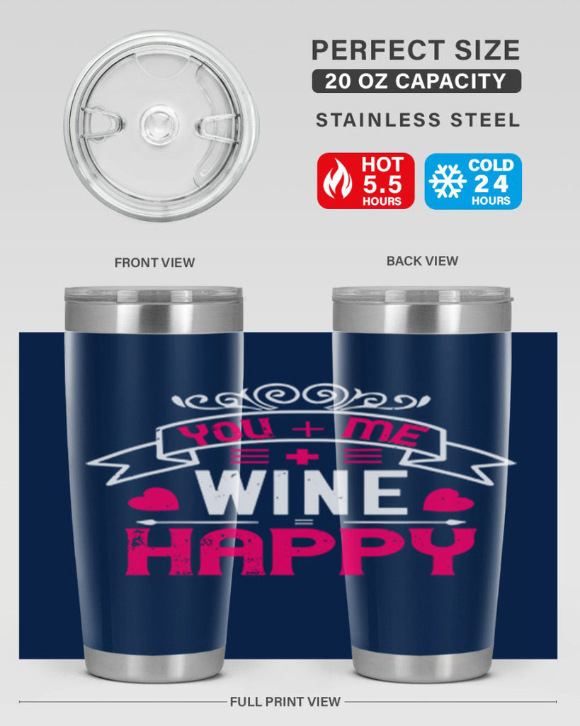 you me wine happy 1#- valentines day- Tumbler