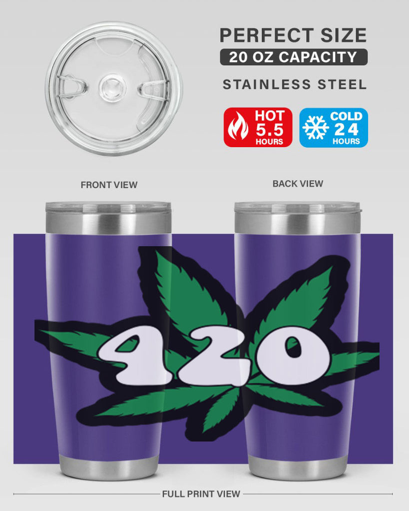 420 4#- marijuana- Tumbler