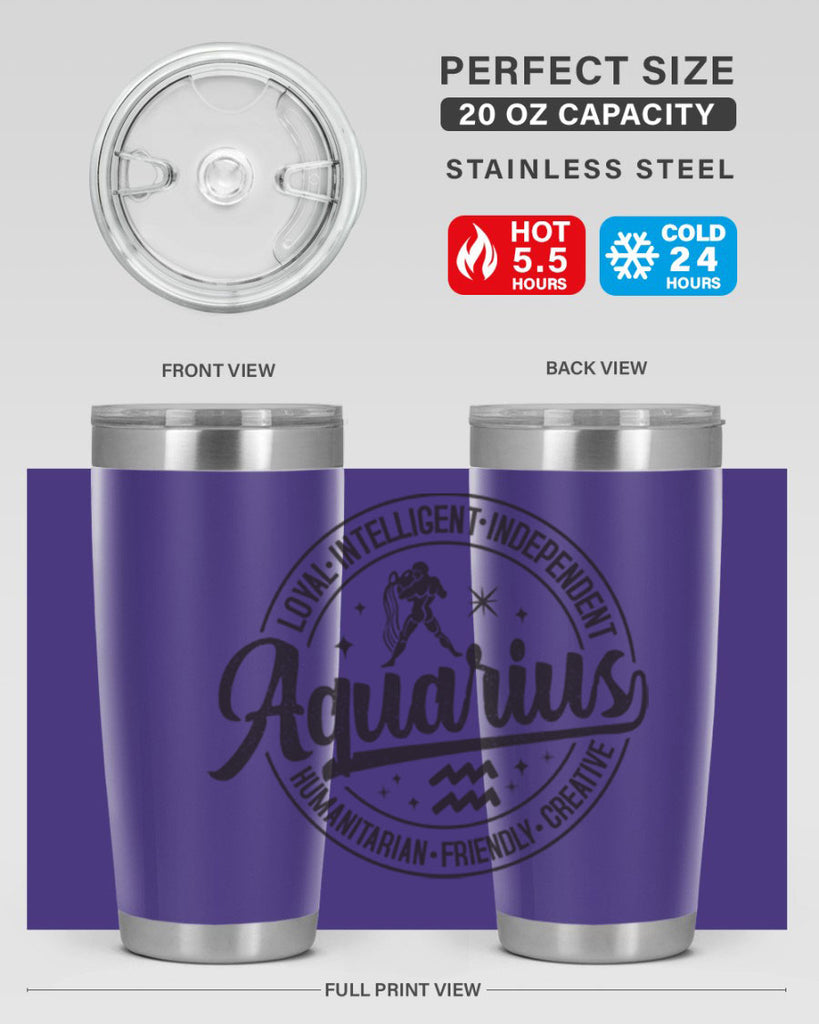 Aquarius 71#- zodiac- Tumbler