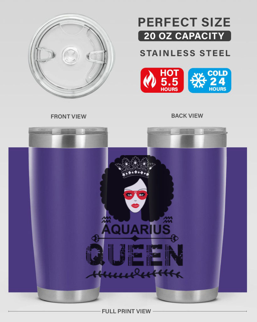 Aquarius queen 75#- zodiac- Tumbler