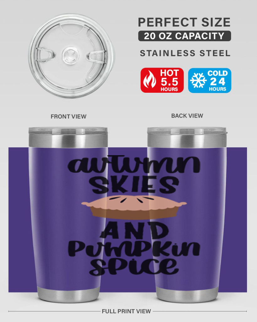 Autumn Skies And Pumpkin Spice 477#- fall- Tumbler