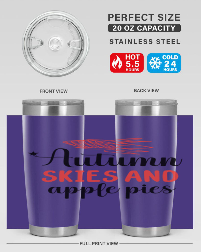 Autumn skies and apple pies 29#- fall- Tumbler