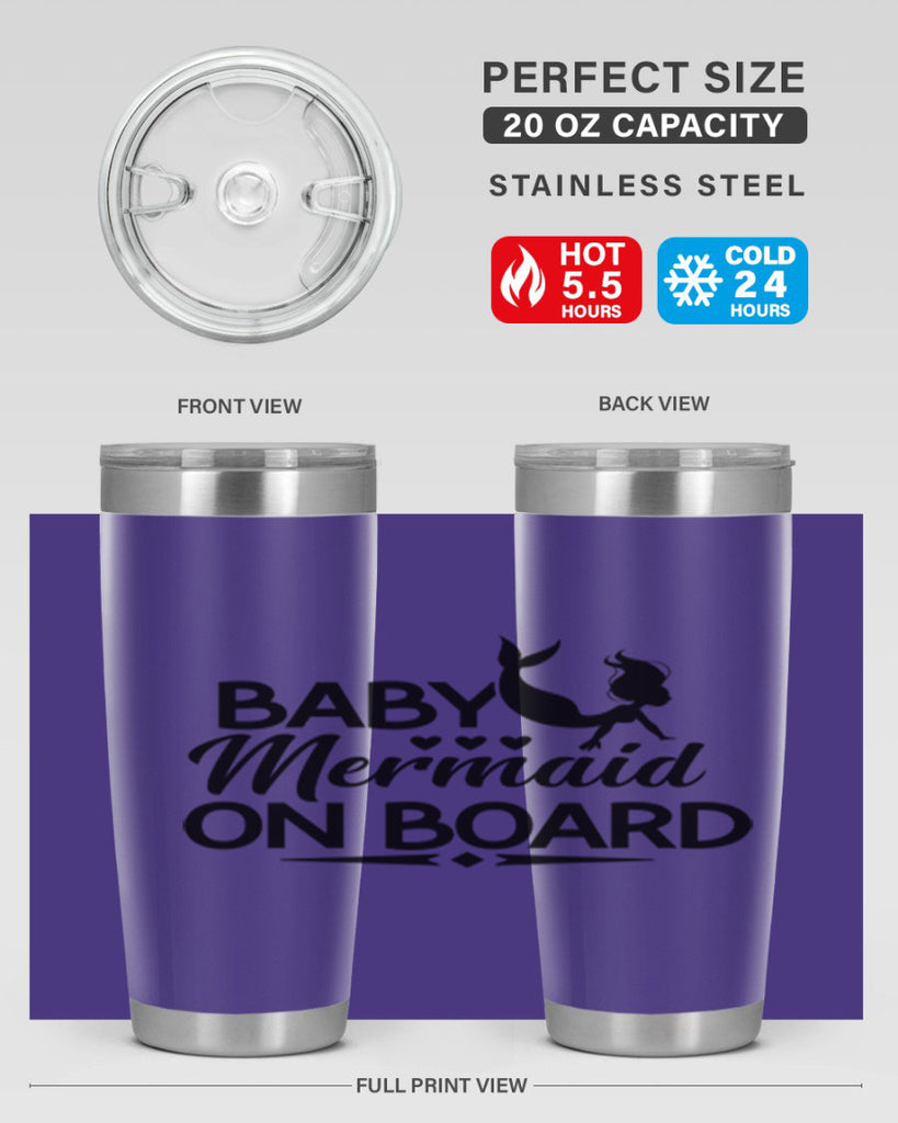 Baby Mermaid On Board 25#- mermaid- Tumbler