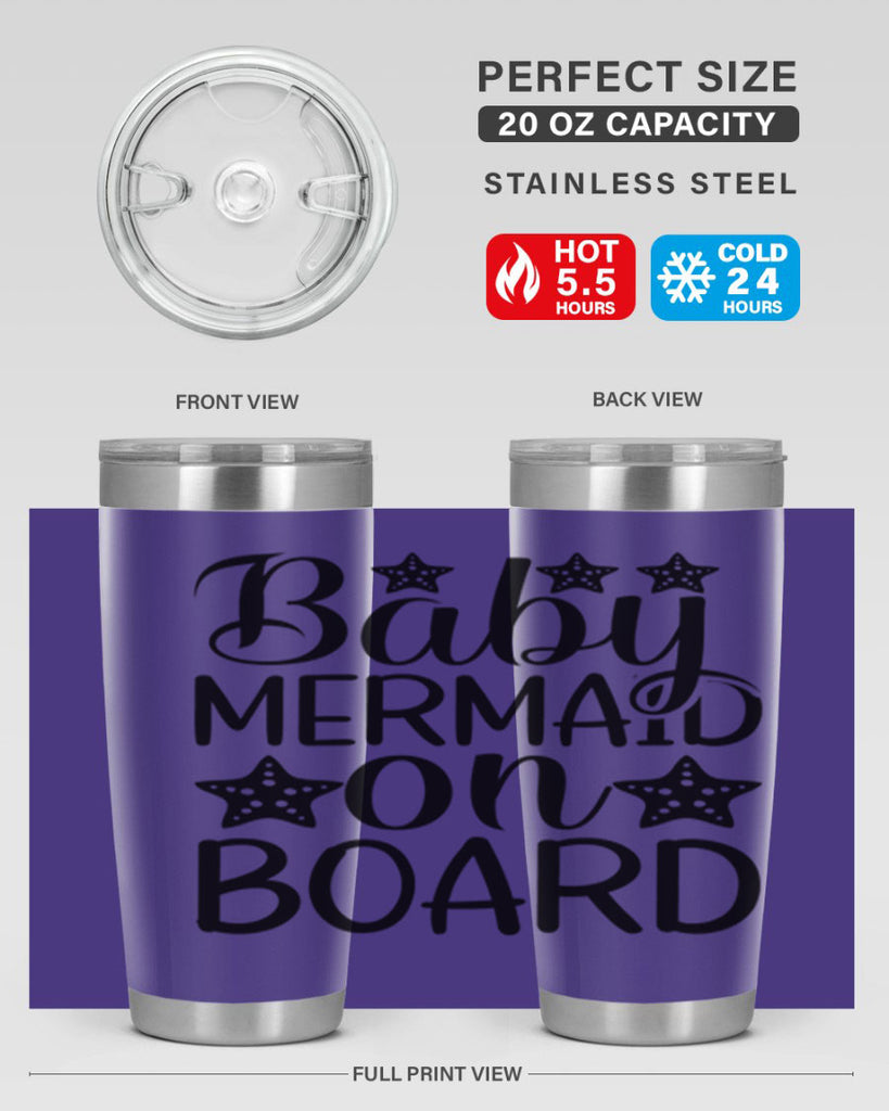 Baby Mermaid On Board 32#- mermaid- Tumbler