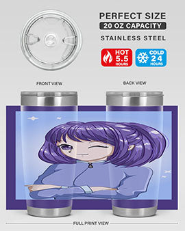 Beautiful girl short purple hair 6#- anime- Tumbler