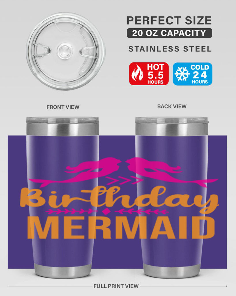 Birthday Mermaid 69#- mermaid- Tumbler