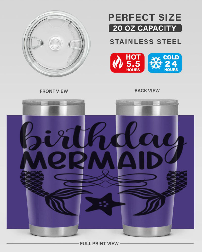 Birthday mermaid 76#- mermaid- Tumbler