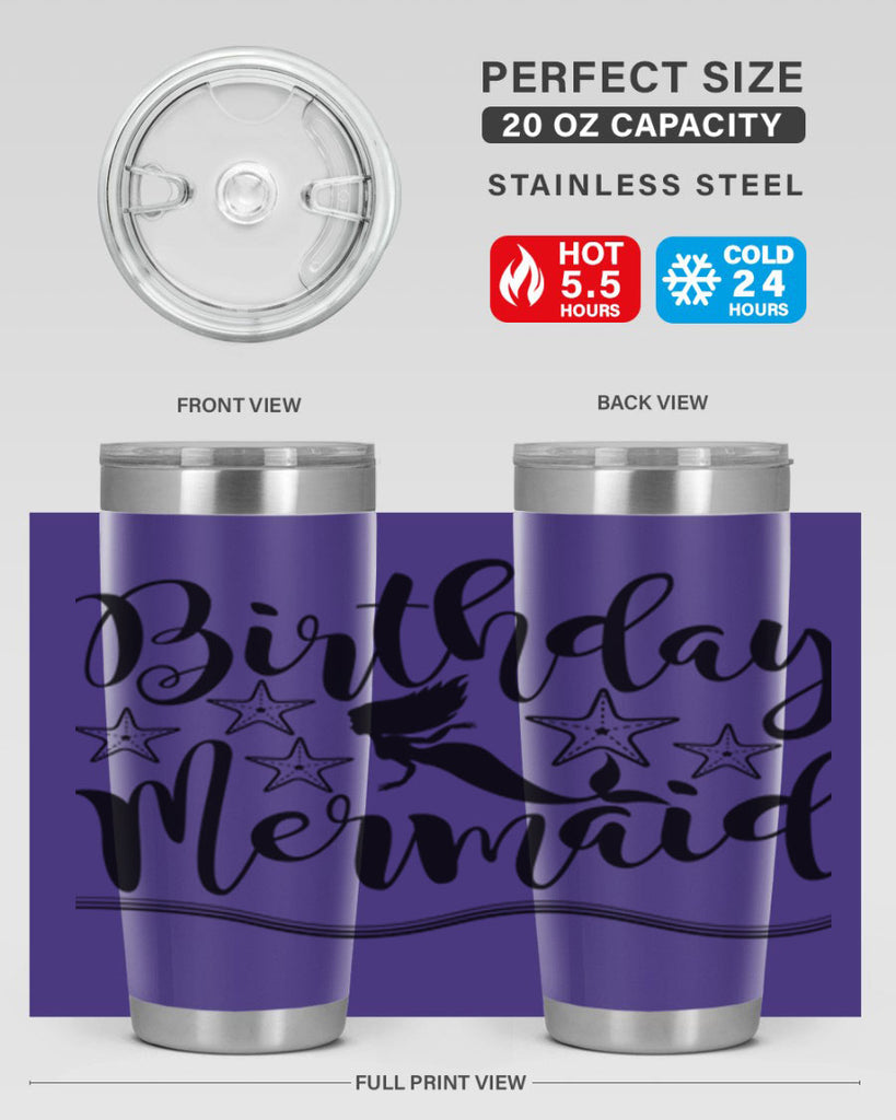 Birthday mermaid 77#- mermaid- Tumbler