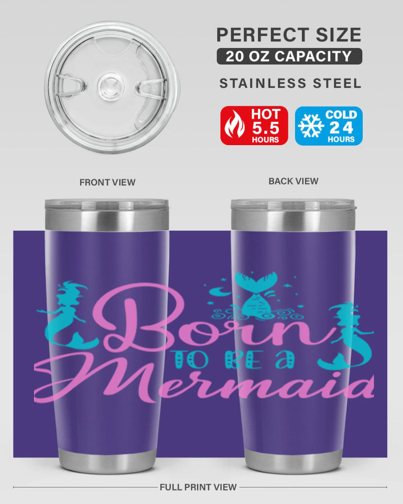 Born To Be A Mermaid 80#- mermaid- Tumbler