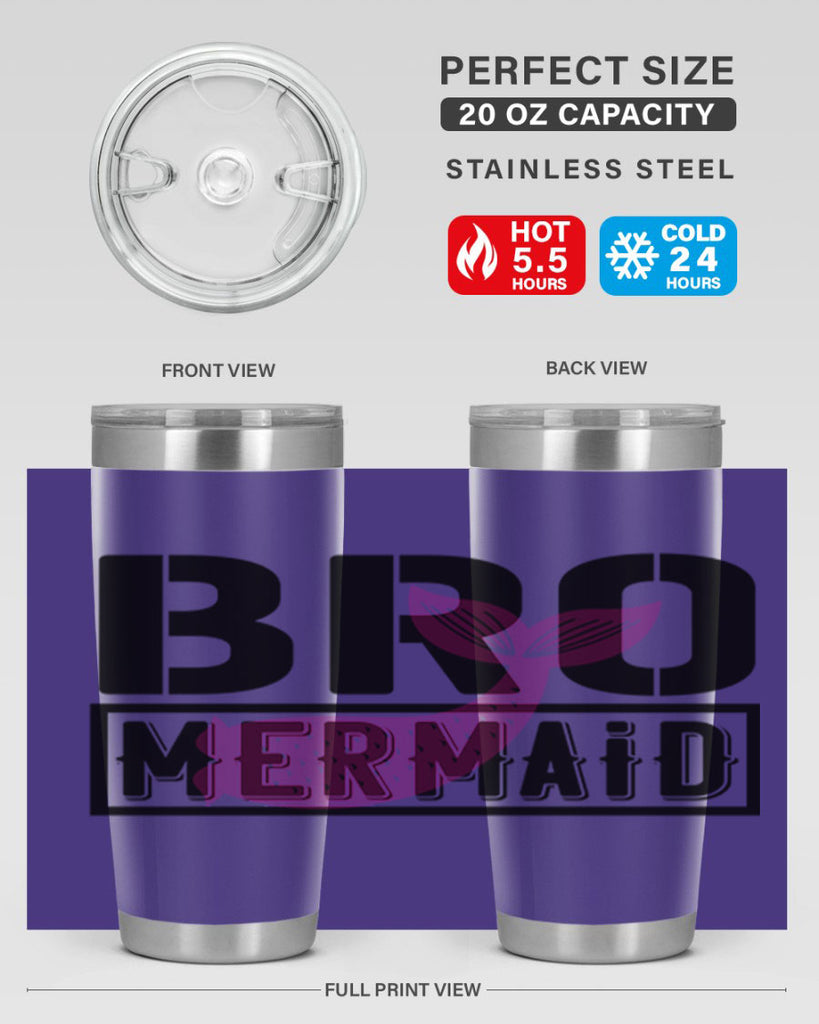 Bro mermaid 85#- mermaid- Tumbler