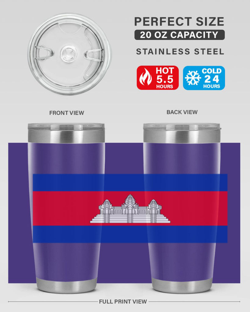 Cambodia 168#- world flags- Tumbler